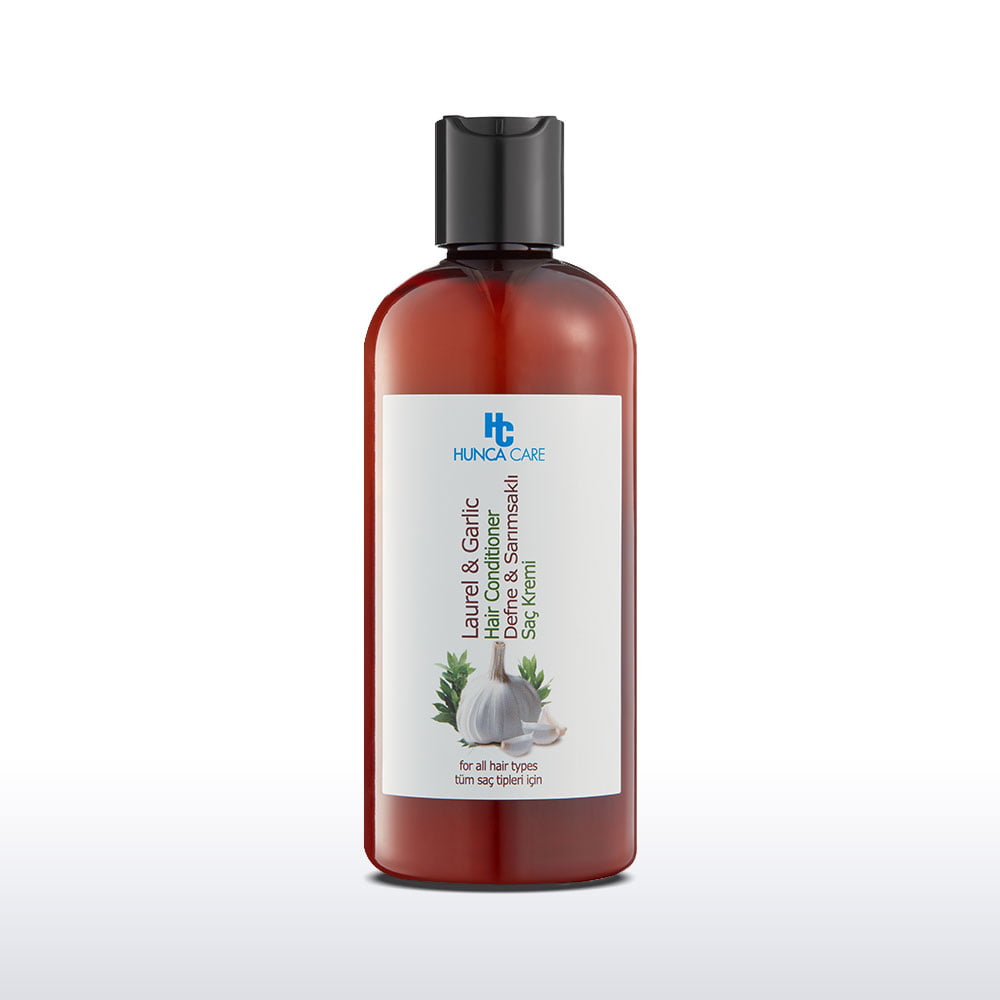 Hunca Cosmetics HUNCA CARE Балсам за коса с чесън и лаврови листа, 400 мл. - MyFace